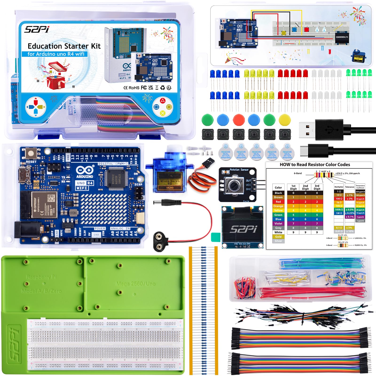 Amazon.com: GeeekPi Starter Kit for Arduino UNO R4 WiFi, UNO R4